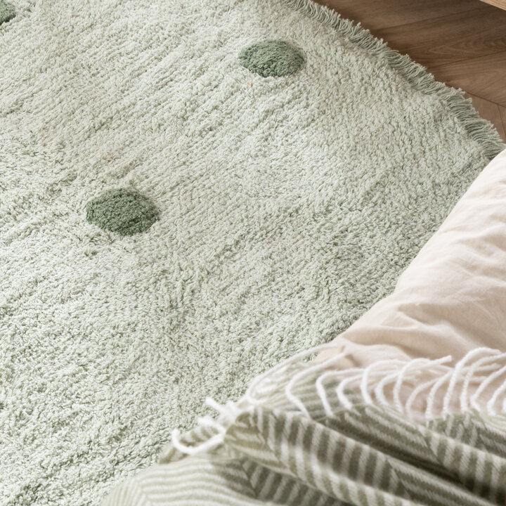 Teppich Kinderzimmer Rund - Lou Dots Grün - 2