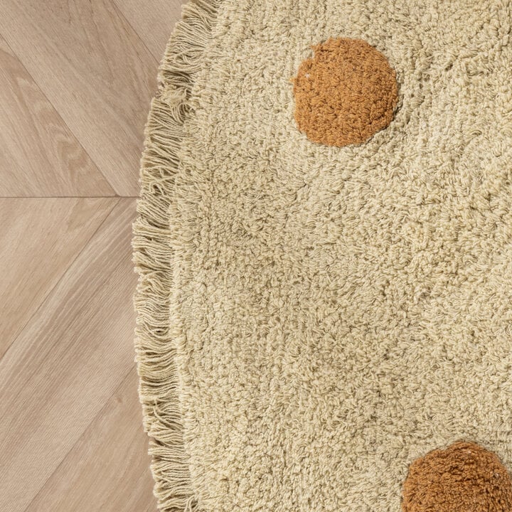 Teppich Kinderzimmer Rund - Lou Dots Gelb - 4