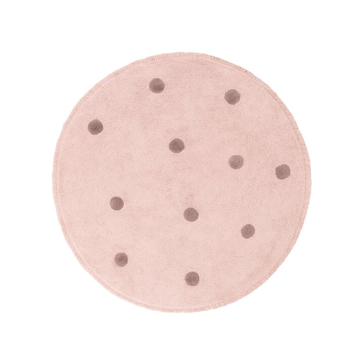 Teppich Kinderzimmer Rund - Lou Dots Lila - 1