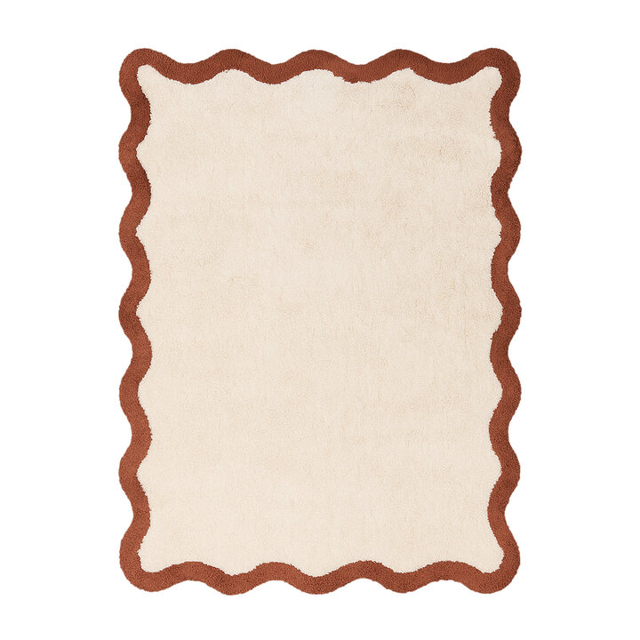 Waschbarer Teppich - Hazy Braun Creme - 1