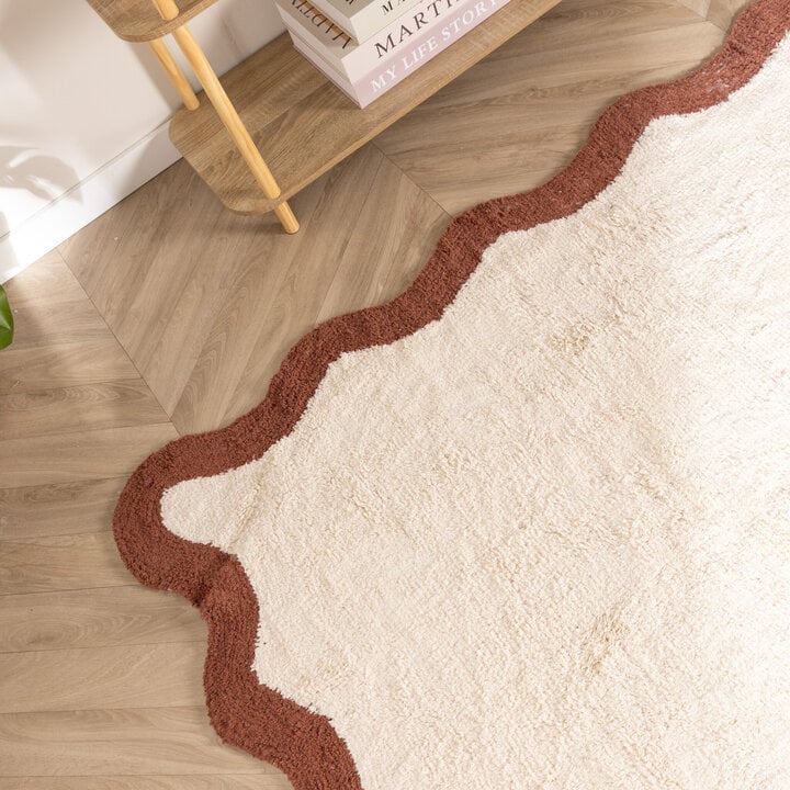 Waschbarer Teppich - Hazy Braun Creme - 2
