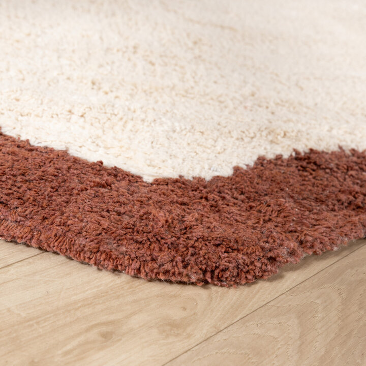 Waschbarer Teppich - Hazy Braun Creme - 5