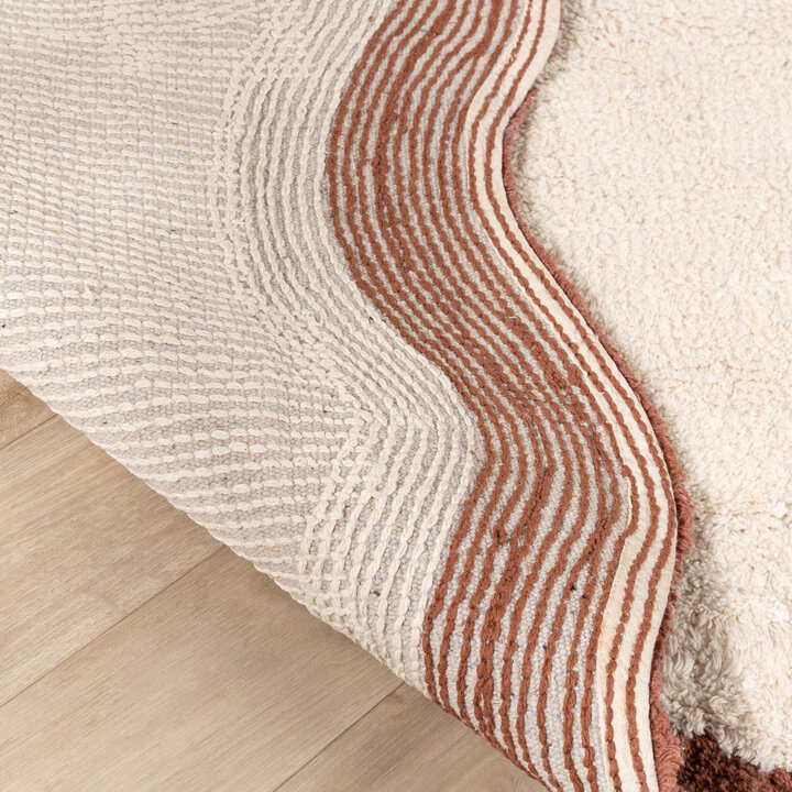 Waschbarer Teppich - Hazy Braun Creme - 6