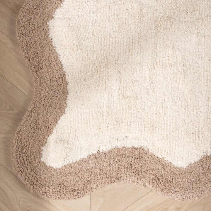 Waschbarer Teppich - Hazy Beige Creme - 4