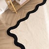 Waschbarer Teppich - Hazy Schwarz Creme - thumbnail 2