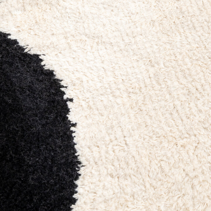 Waschbarer Teppich - Hazy Schwarz Creme - 3