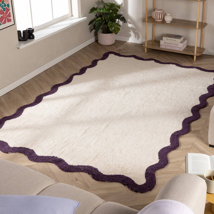 Waschbarer Teppich - Hazy Violett Creme