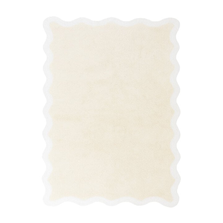 Waschbarer Teppich - Hazy Weiß Creme - 1