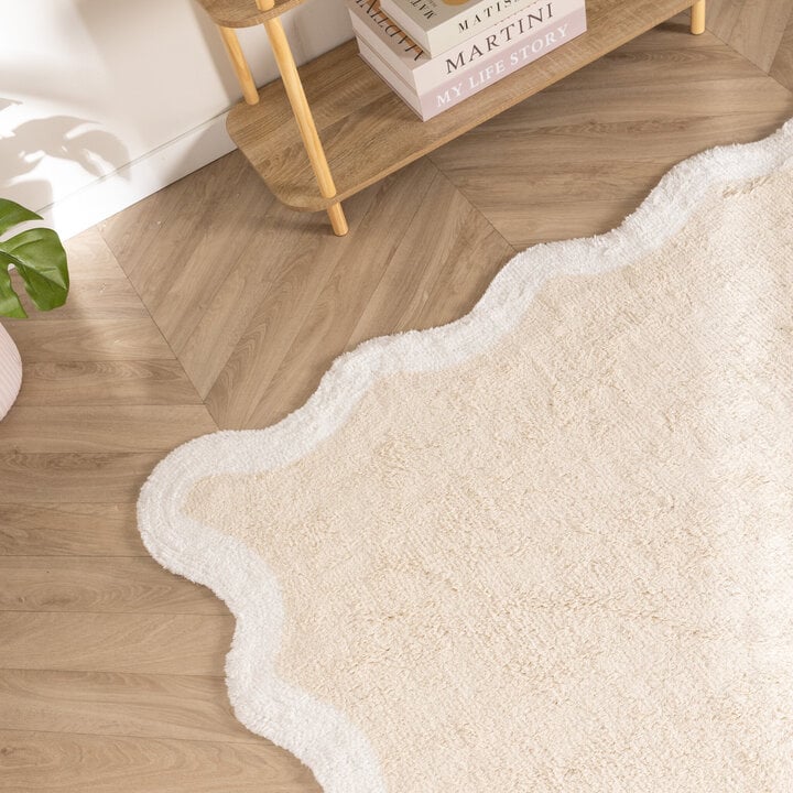 Waschbarer Teppich - Hazy Weiß Creme - 2