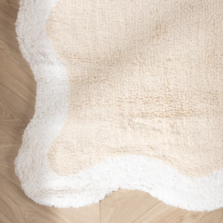 Waschbarer Teppich - Hazy Weiß Creme - 4