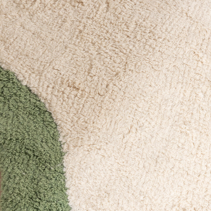 Waschbarer Teppich Rund - Hazy Grün Creme - 3
