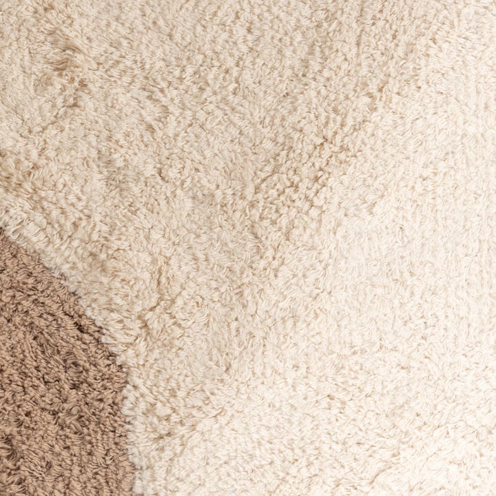 Waschbarer Teppich Rund - Hazy Beige Creme - 3