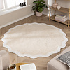 Waschbarer Teppich Rund - Hazy Weiß Creme - thumbnail