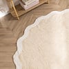Waschbarer Teppich Rund - Hazy Weiß Creme - thumbnail 2