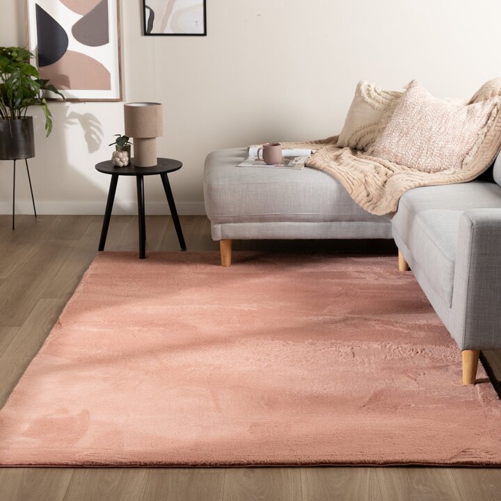 Flauschiger Teppich - Cozy Rosa