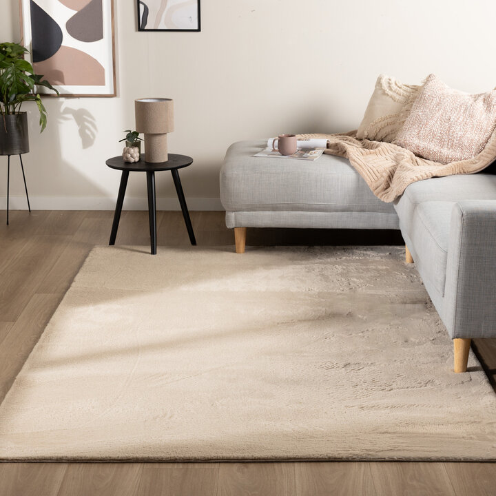Flauschiger Teppich - Cozy Beige