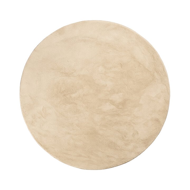 Flauschiger Teppich Rund - Cozy Beige - 1