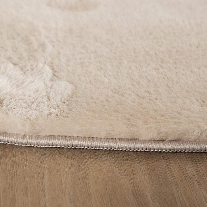 Flauschiger Teppich Rund - Cozy Beige - 5