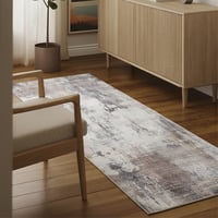 Waschbarer Läufer - Domingo Grunge Taupe Creme