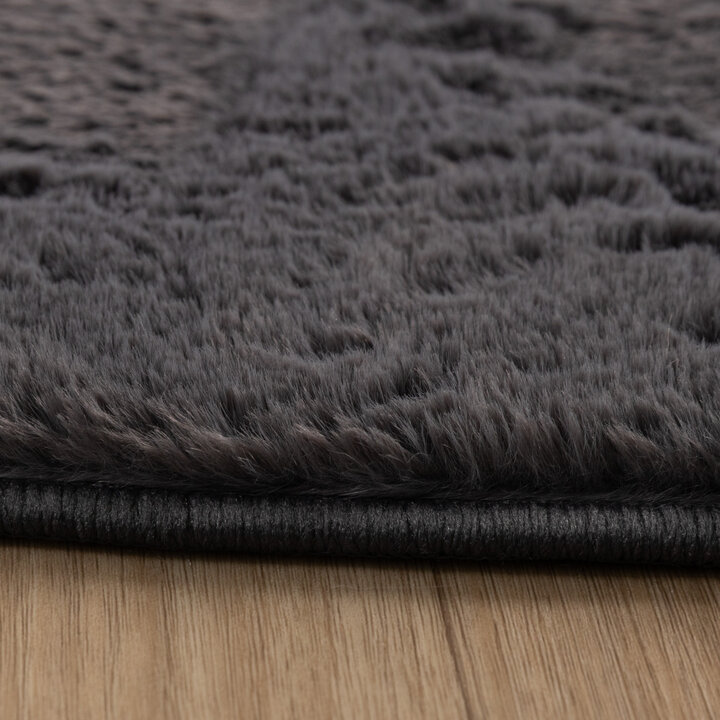 Flauschiger Teppich - Cozy Pebble Anthrazit - 4