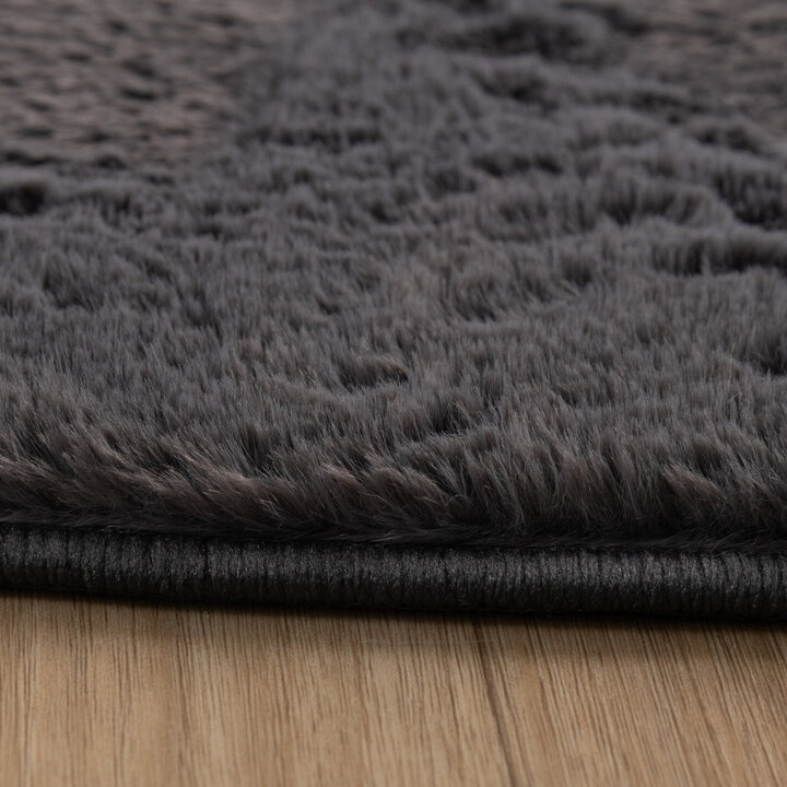 Flauschiger Teppich - Cozy Ripple Anthrazit - 5
