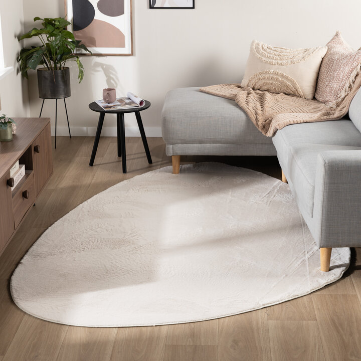 Flauschiger Teppich - Cozy Pebble Creme