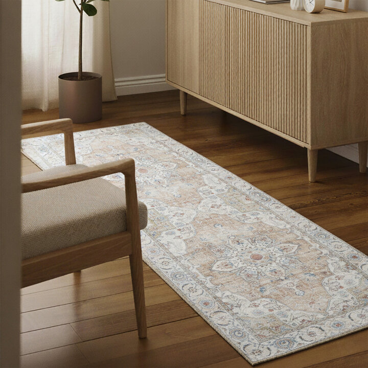 Waschbarer Läufer - Domingo Mandala Beige