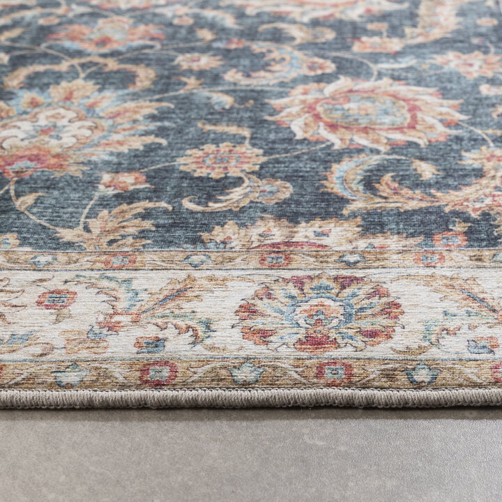 Waschbarer Läufer - Domingo Oriental Dunkelgrün - 5