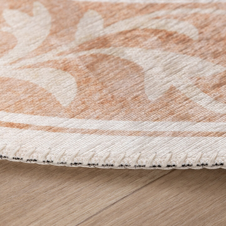 Teppich Blumen Rund - Celine Terracotta - 4