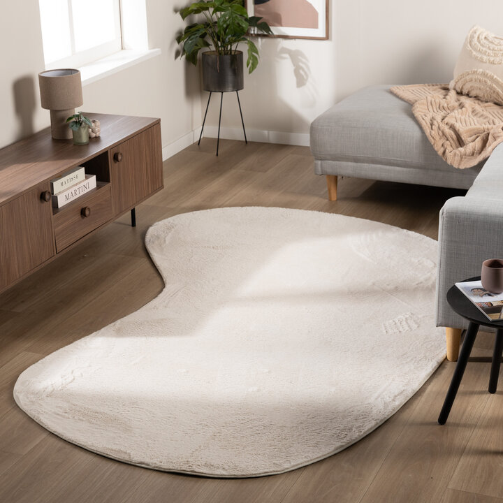 Flauschiger Teppich - Cozy Ripple Creme