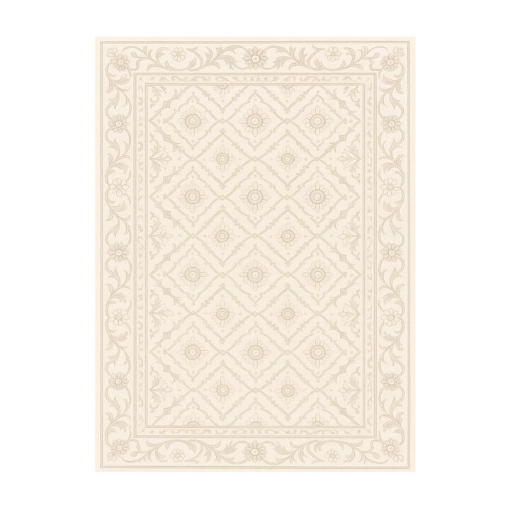 Teppich Blumen - Celine Creme - 1