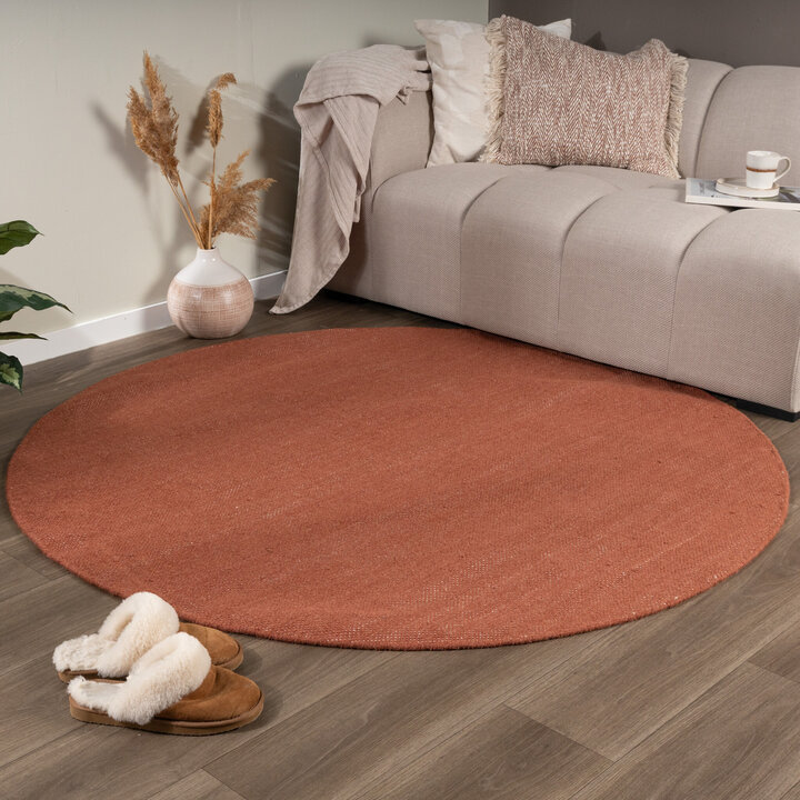 Wollteppich Rund - Reno Terracotta