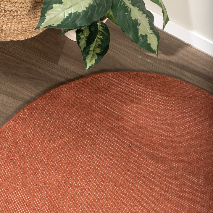 Wollteppich Rund - Reno Terracotta - 2