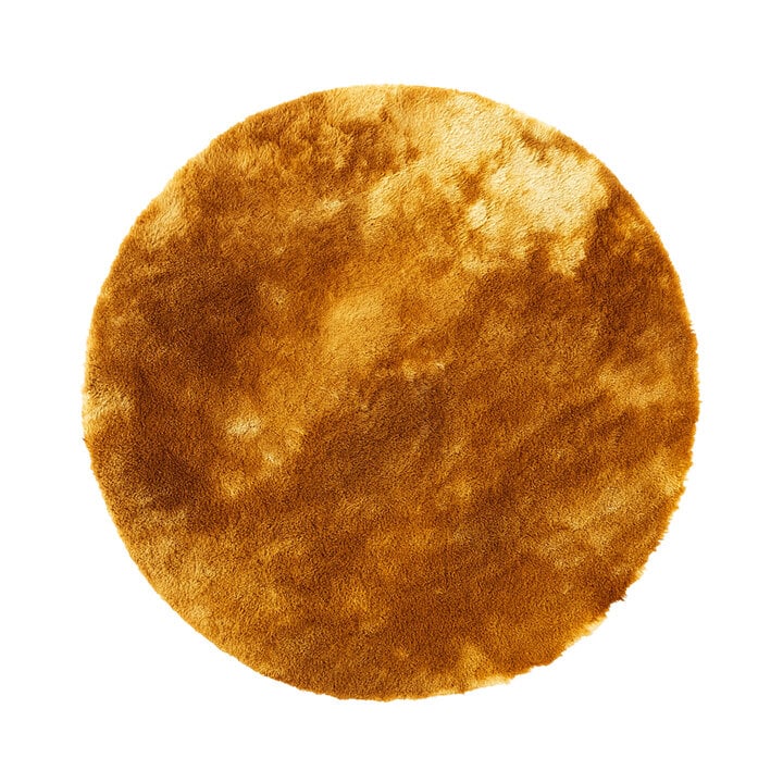 Hochflor Teppich Rund - Glorious Gold Gelb - 1