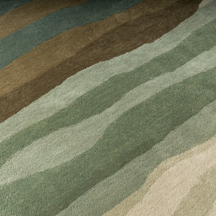 Wollteppich Rund - Liora Grün - 3