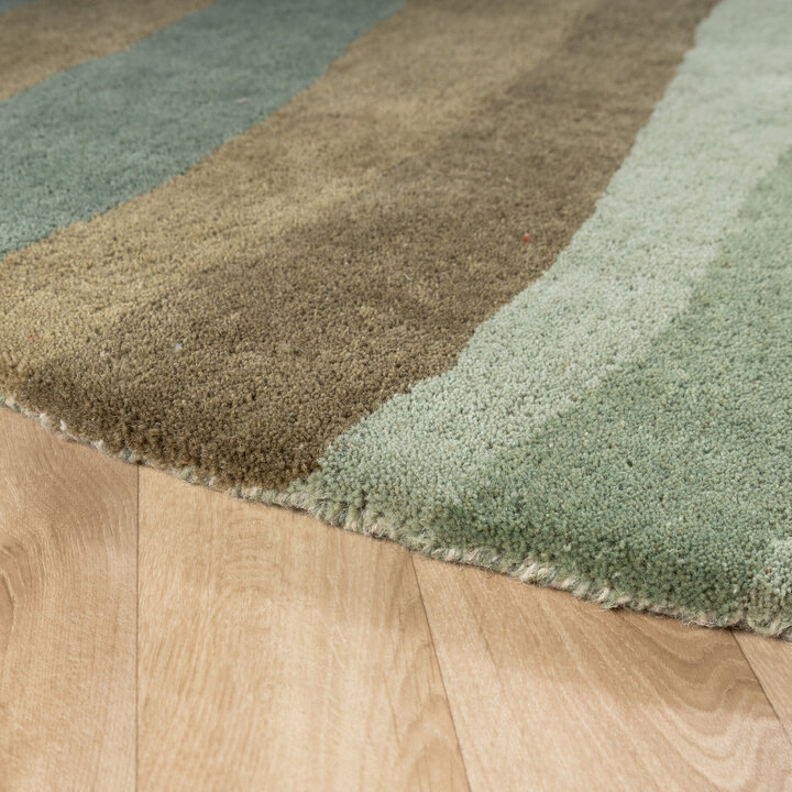 Wollteppich Rund - Liora Grün - 5