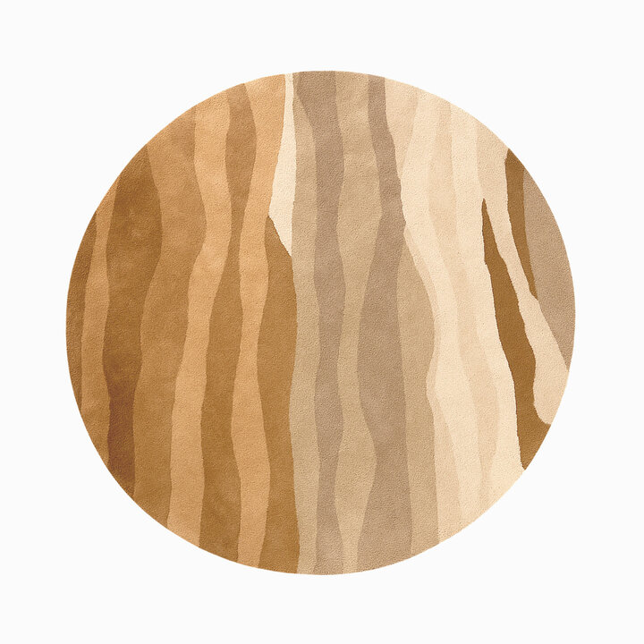 Wollteppich Rund - Liora Braun - 1