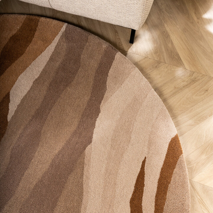 Wollteppich Rund - Liora Braun - 2
