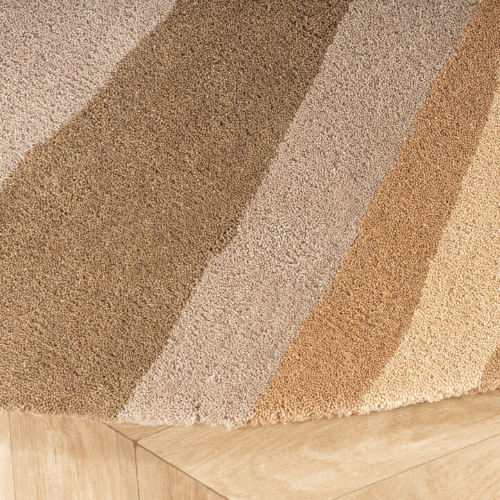 Wollteppich Rund - Liora Beige - 4