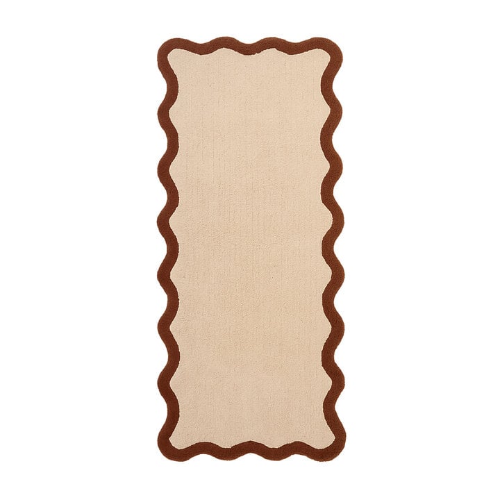 Waschbarer Läufer - Hazy Braun Creme - 1