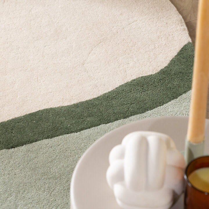 Wollteppich Rund - Vienna Grün - 2