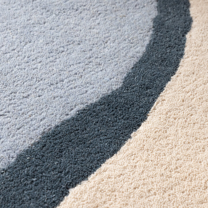 Wollteppich Rund - Vienna Blau - 3