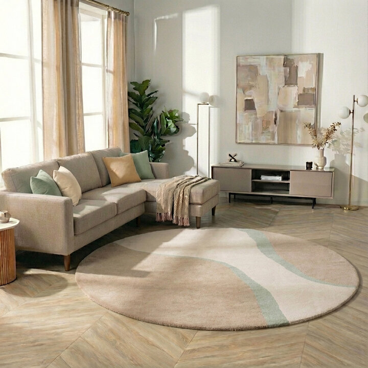 Wollteppich Rund - Vienna Mintgrün