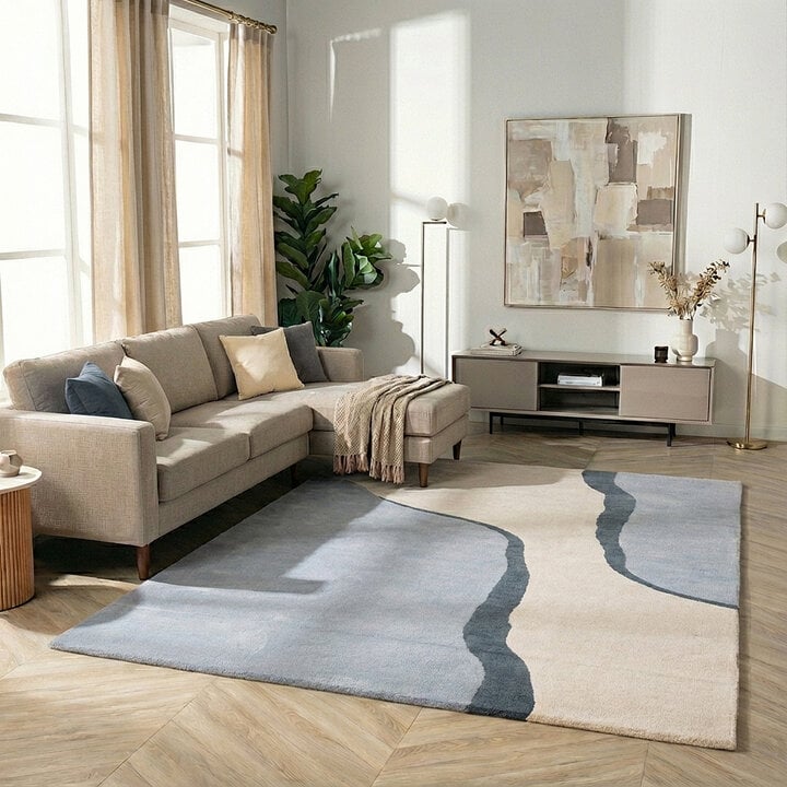 Wollteppich - Vienna Blau