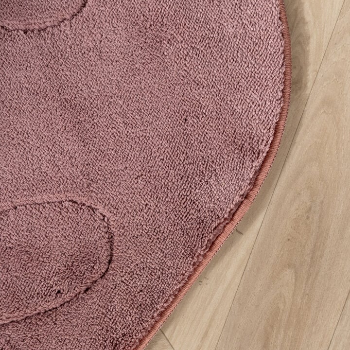 Kinderteppich Waschbar - Coco Erdbeere Dunkelrosa - 3