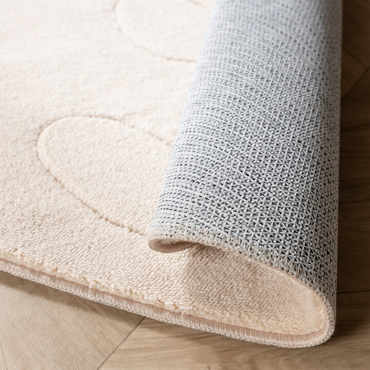 Kinderteppich Waschbar - Coco Erdbeere Beige - 5