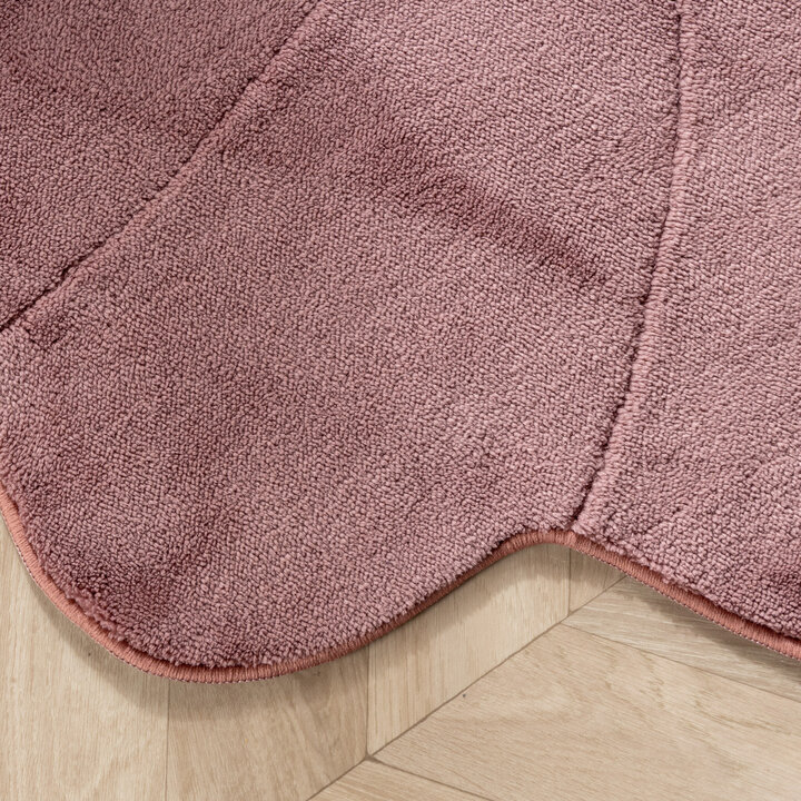 Kinderteppich Waschbar - Coco Blume Dunkelrosa - 3
