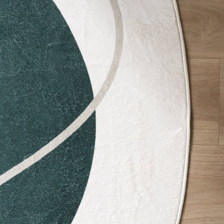 Teppich Organisch - Elyra Grün Beige - 4