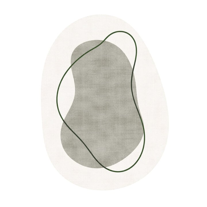 Teppich Organisch - Elyra Beige Grün - 1