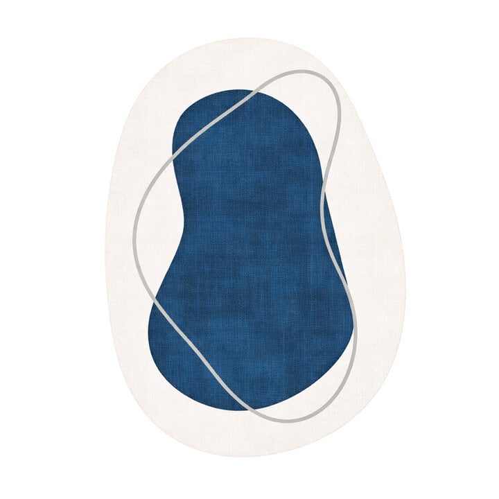 Teppich Organisch - Elyra Blau Grau - 1